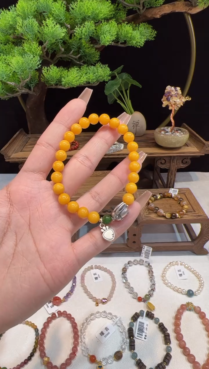 【闪购商品】未镶嵌琥珀手链手饰@@