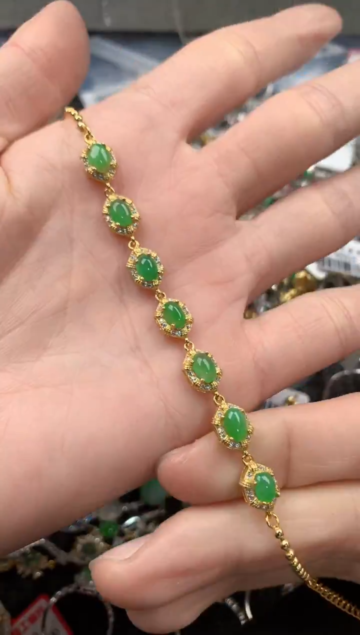 银S925镶嵌戒指翡翠777      2