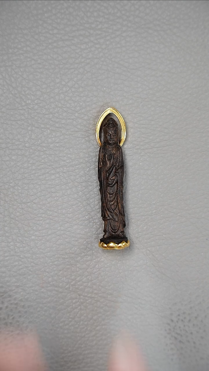 【闪购商品】沉香吊坠4.2g正区黑棋老料 观音