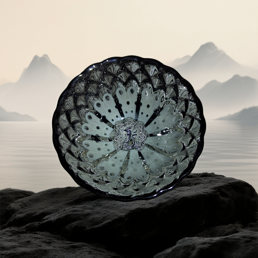 梦幻银 凤羽银孔雀杯 高端瓷器YG7（无礼盒）