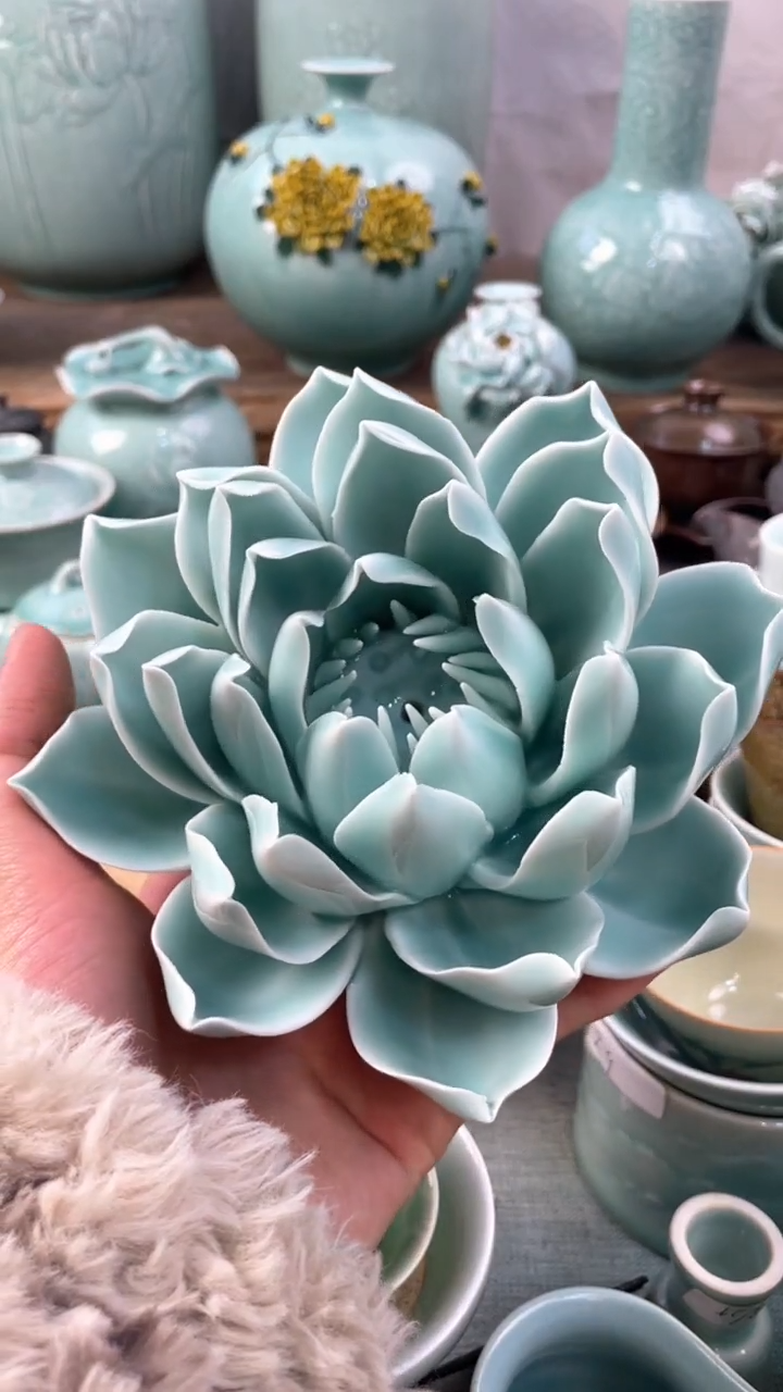 【闪购商品】纯手工 特价 微瑕 慧仙青瓷