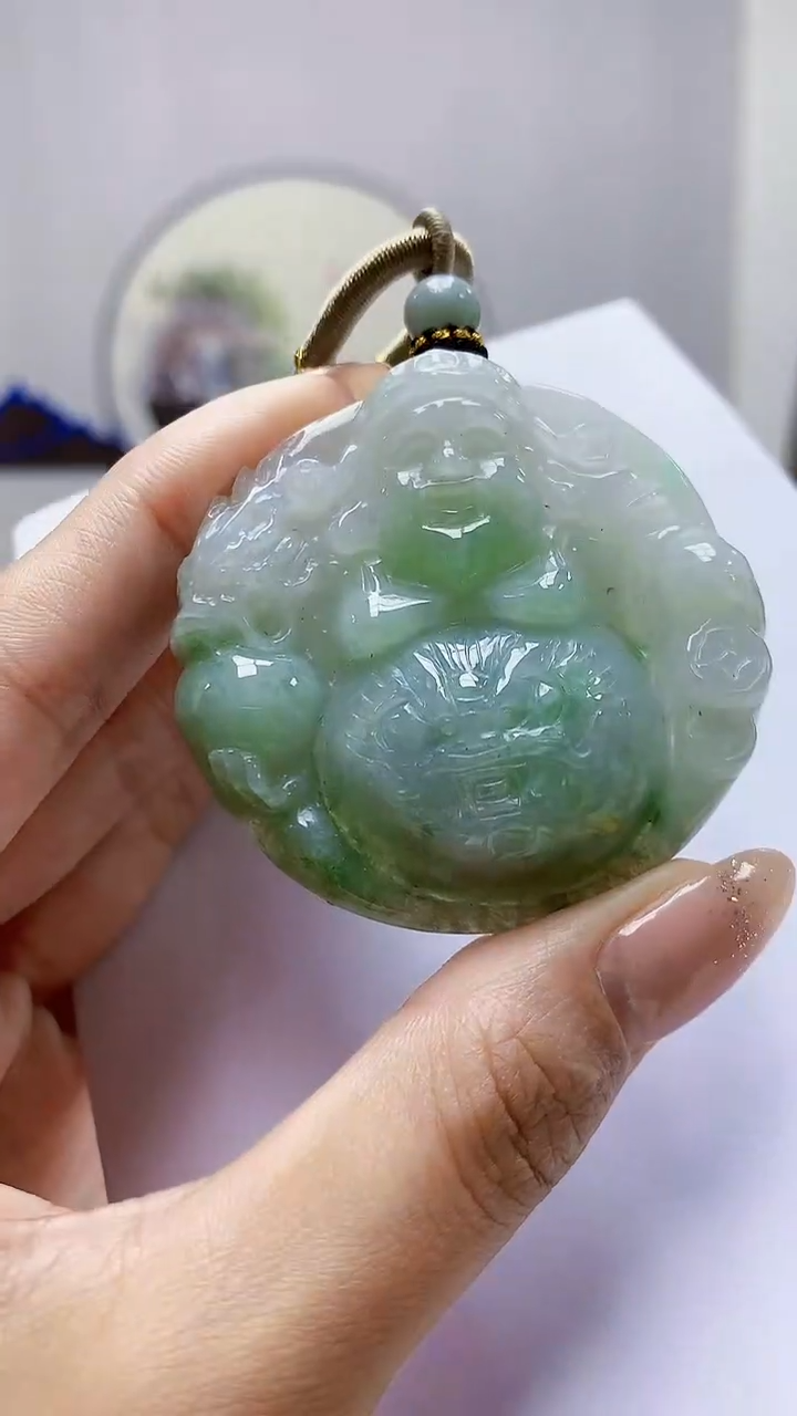 未镶嵌定制翡翠4917MM-毛货挂件39