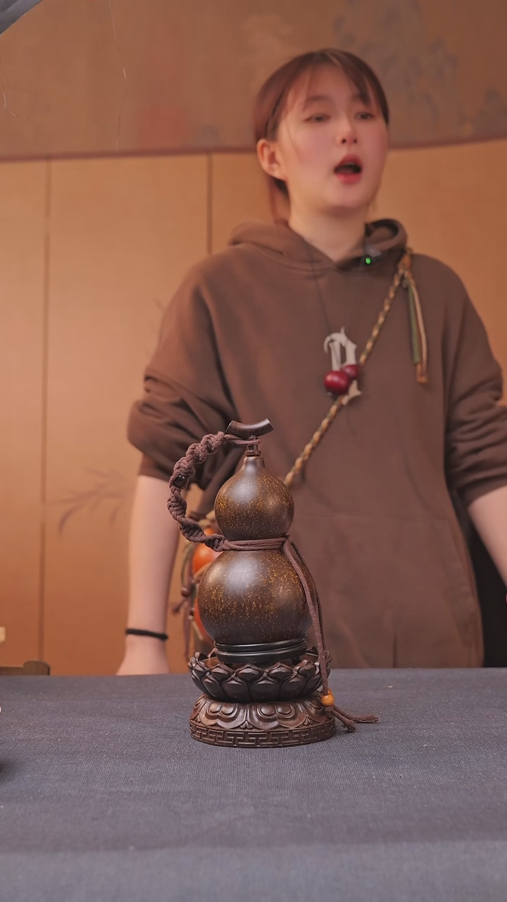 1163号链接精品大漆葫芦现货现发[一物一拍]不包含莲花底座300ml