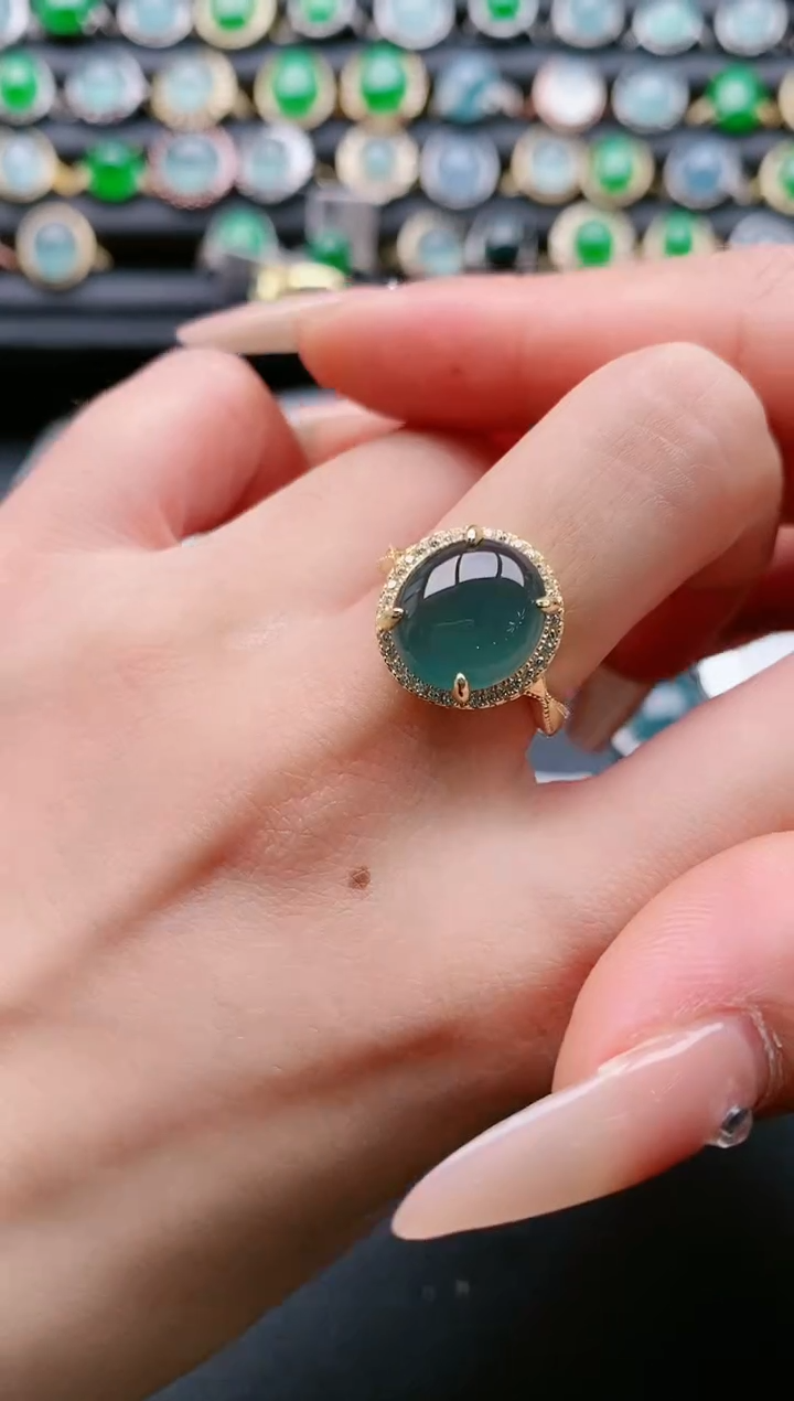 【闪购商品】翡翠戒指银S925镶嵌11111