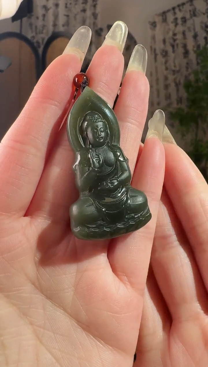 颈饰未镶嵌和田玉阿弥陀佛