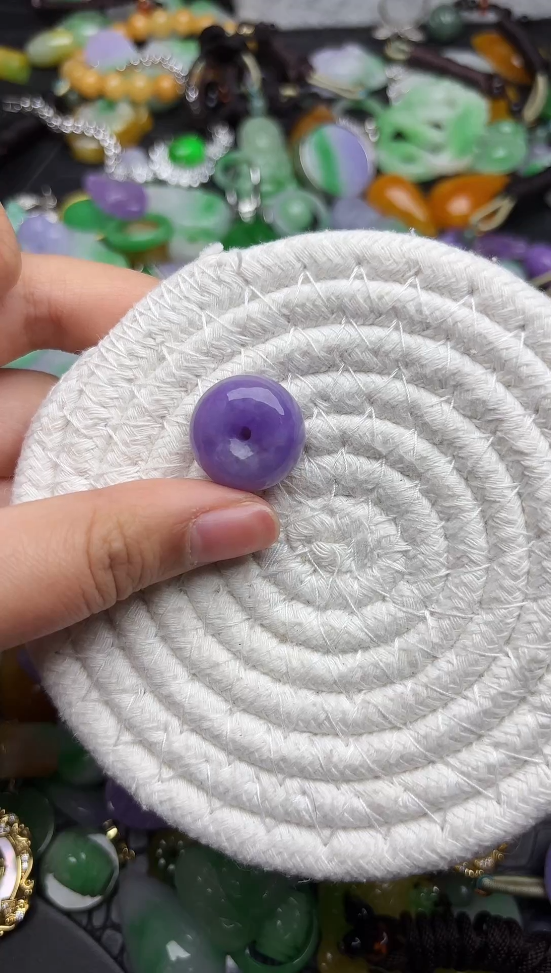 颈饰未镶嵌翡翠缅甸翡翠吊坠