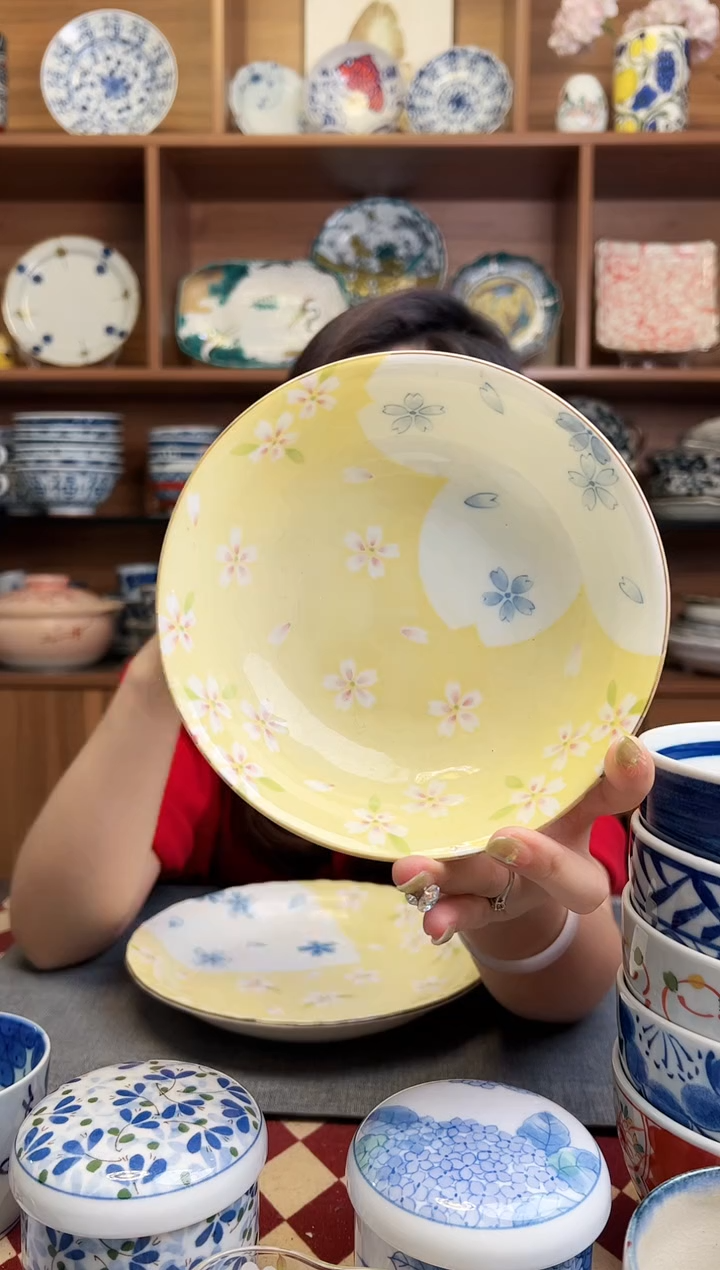 瓷片京樱15.5cm煮物钵    