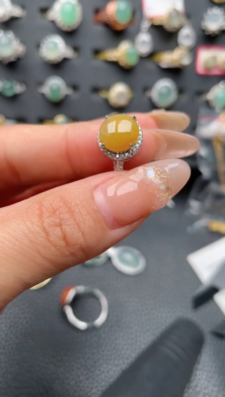 【闪购商品】翡翠戒指银S925镶嵌1111111111  10