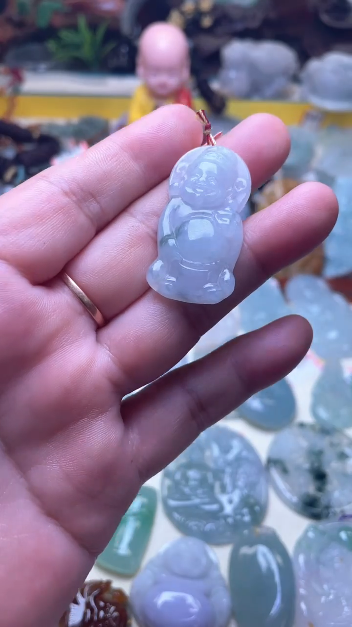 翡翠未镶嵌颈饰1财神