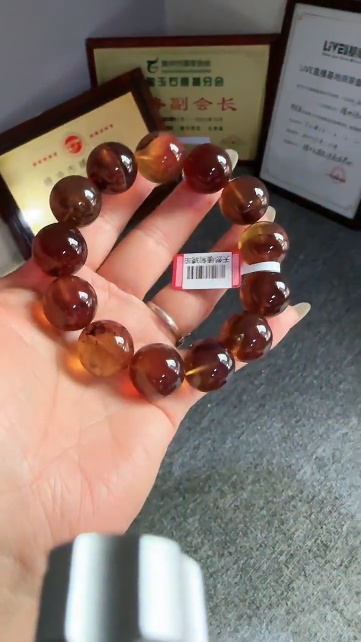 未镶嵌琥珀手串规格18微瑕紫罗兰手串#41