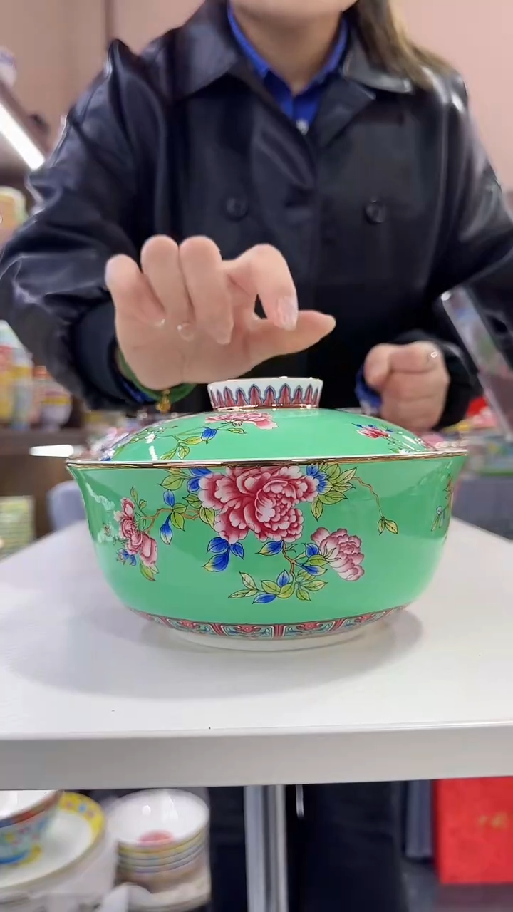 【闪购商品】瓷片7.5英寸【盖碗】1个景德镇陶瓷