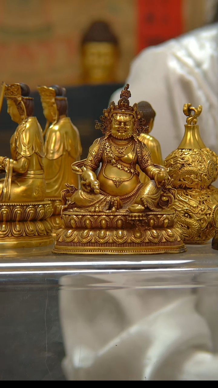 【闪购商品】紫铜鎏金黄财神9公分H20400-D