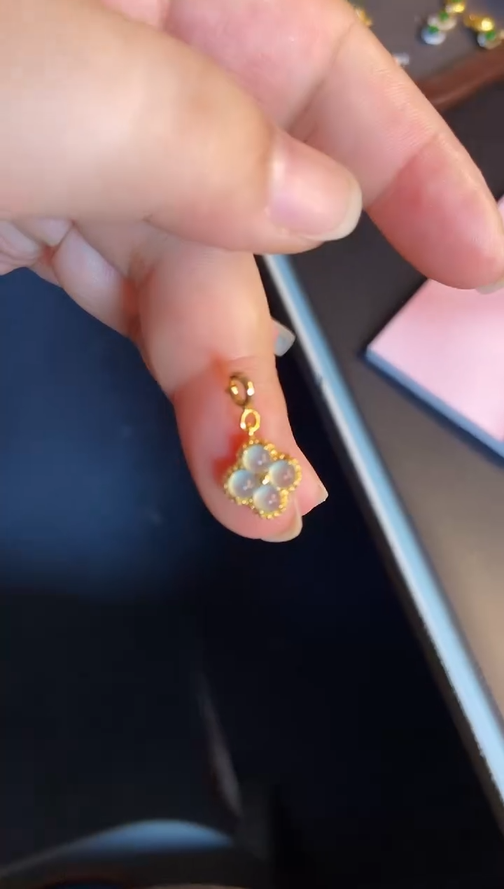 吊坠(不含链)银S925镶嵌翡翠1