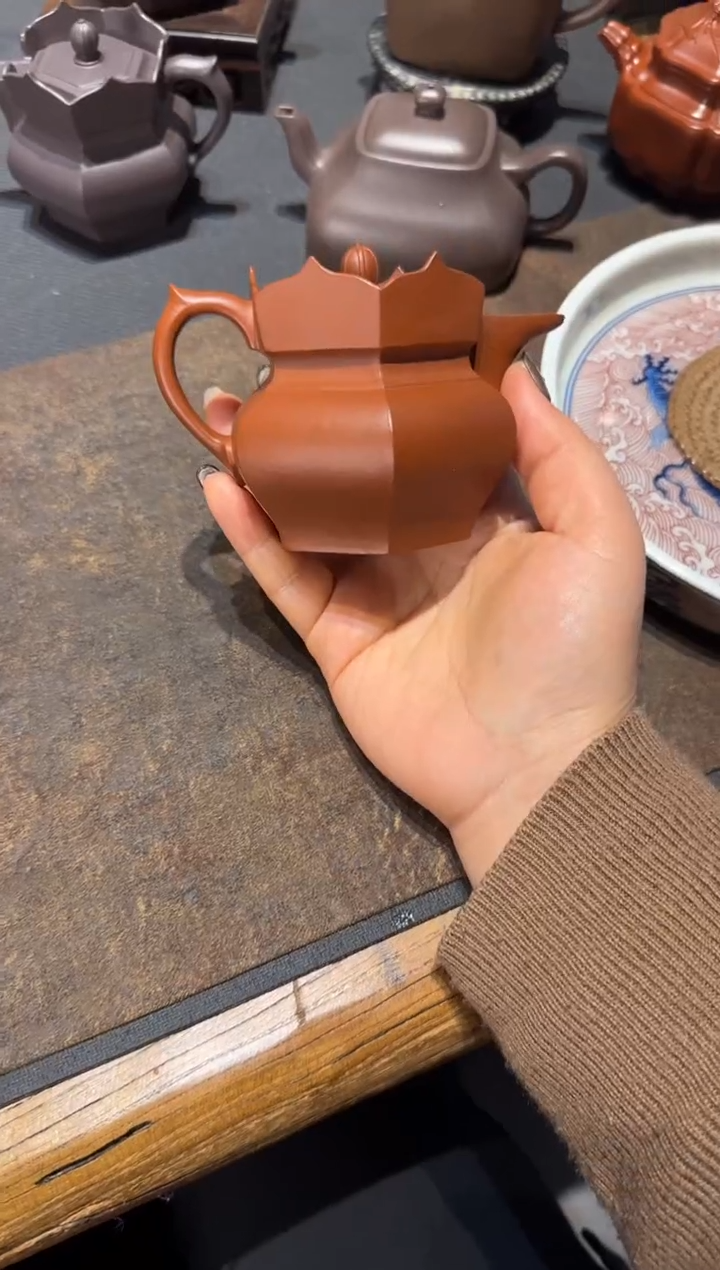 【闪购商品】紫砂茶壶天青小僧帽 135cc