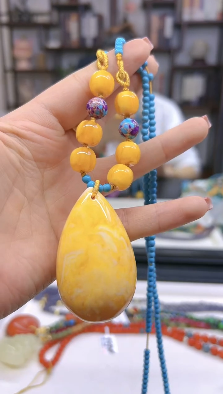 【闪购商品】蜜蜡毛衣链未镶嵌M537