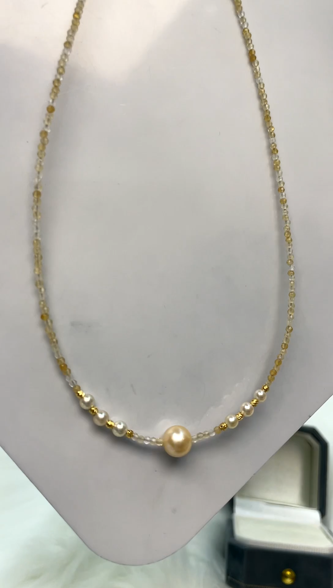 海水珍珠银S925镶嵌颈饰7-8