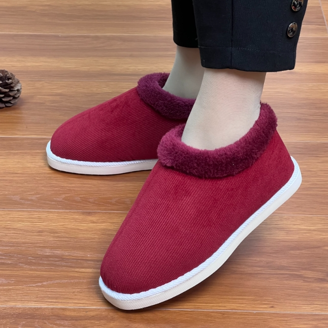 福利款 何航反季清仓棉鞋 （毛口酒红色）