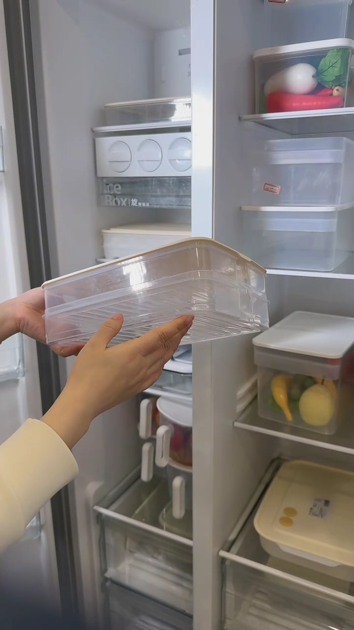 【闪购商品】瓷双层饺子盒29*22.3*10cm-霜白