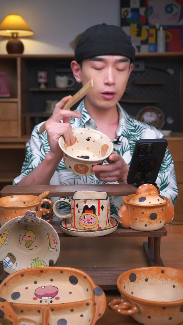 杯子景德镇可爱设计师款陶瓷