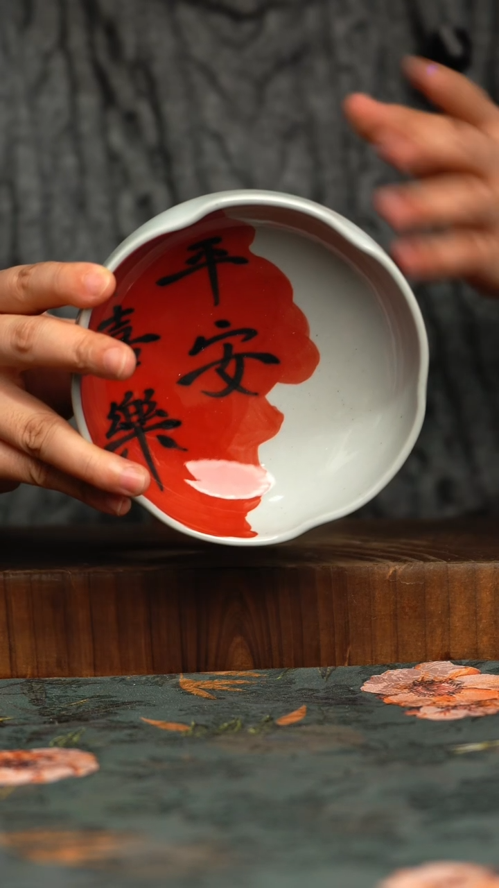 杯釉下彩手工手绘同款陶器