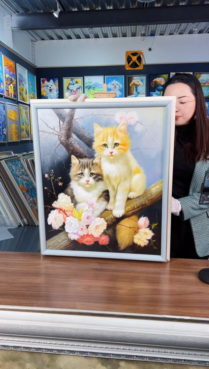 【闪购商品】油画6号 50*60 猫-手绘油画