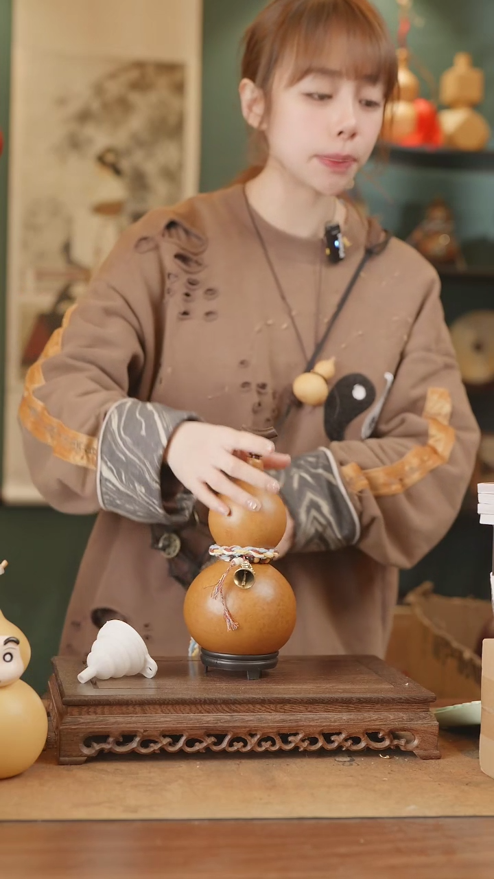 【闪购商品】216号精品天然大漆工艺防渗内胆酒葫芦~