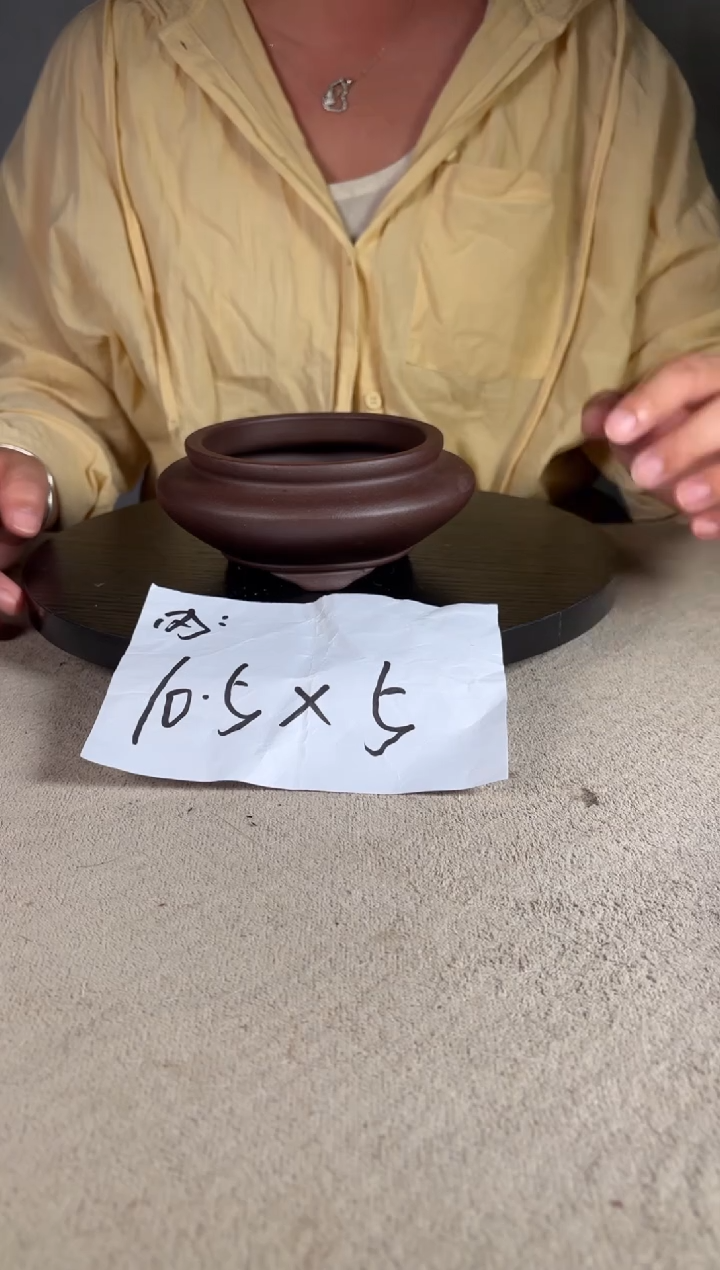 宜兴紫砂花盆小盆
