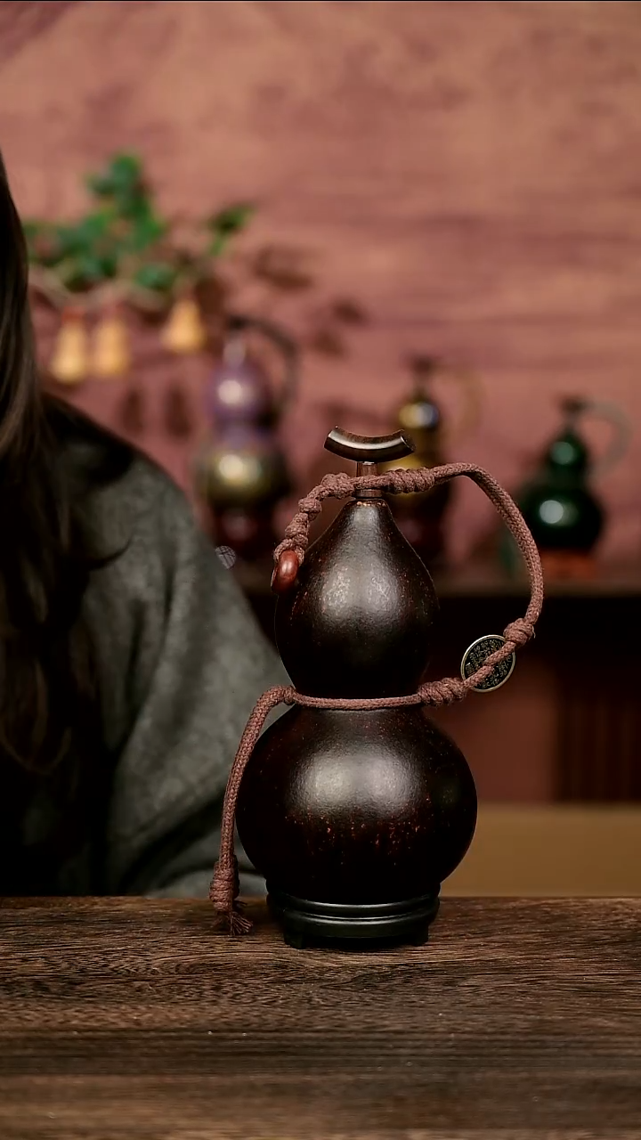 672号中药煮色  大漆葫芦水壶/酒壶 一物一拍