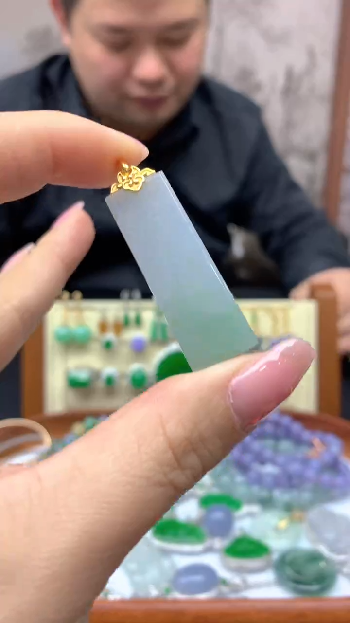 【闪购商品】翡翠颈饰18K金镶嵌123-天然翡翠