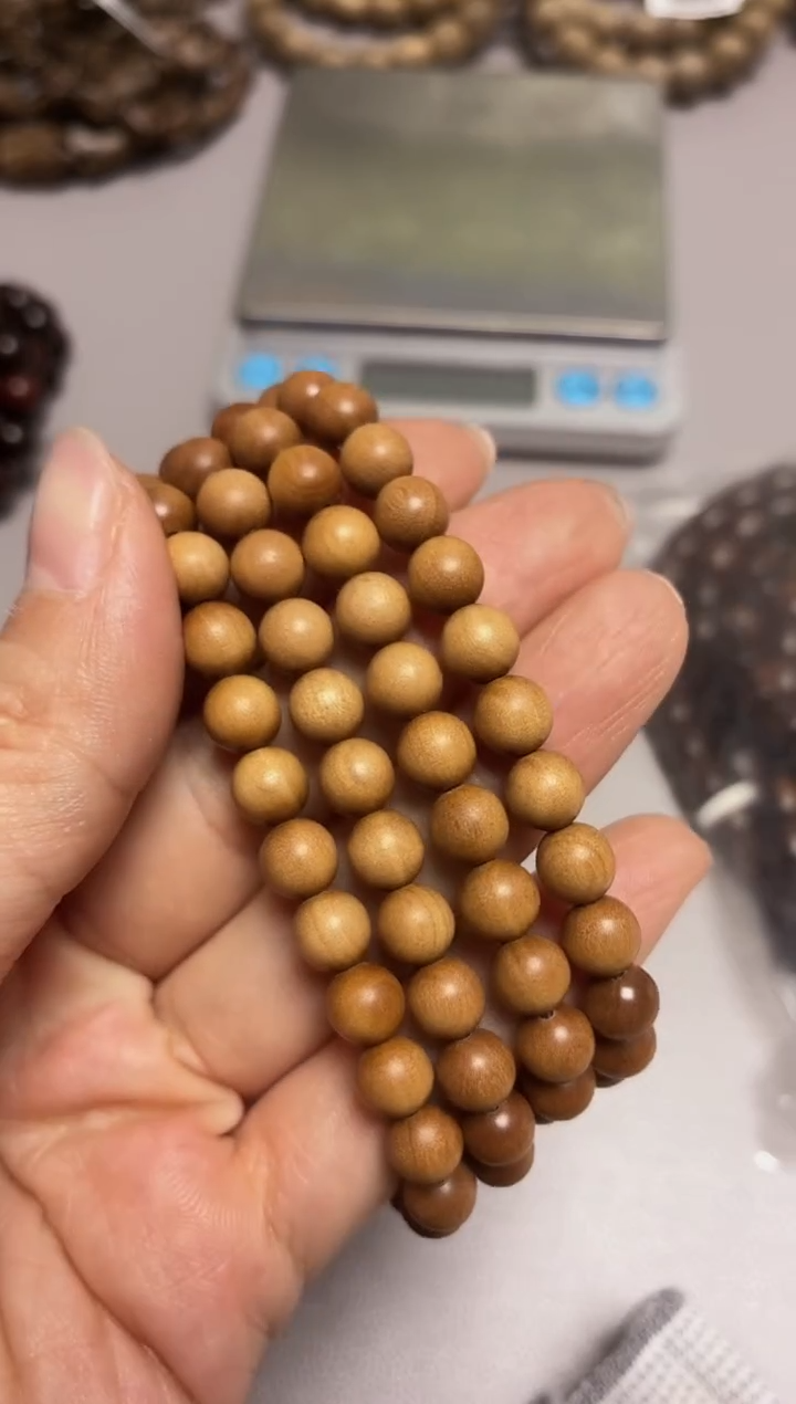 檀香木手串/手链翡老山檀圆珠长串0.7多样性发其一