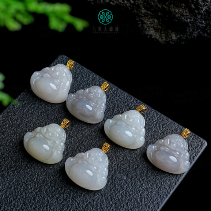 石惑珠宝~和田玉吊坠佛公约25*25mm/多样性发一