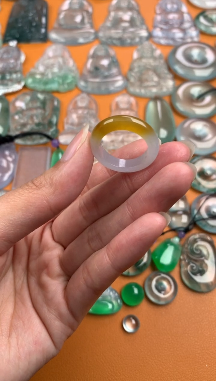 【闪购商品】翡翠戒指未镶嵌14圈口-17-5.0-3.9