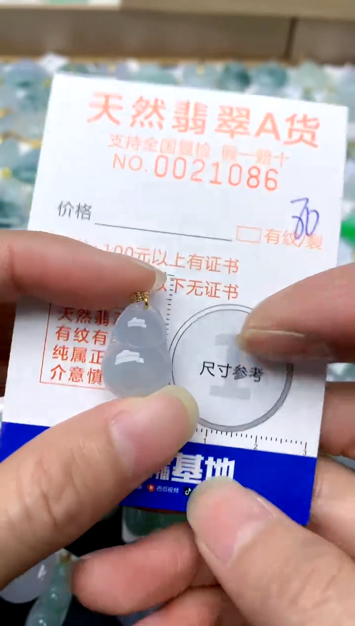 【闪购商品】翡翠颈饰18K金镶嵌80天然A货翡翠