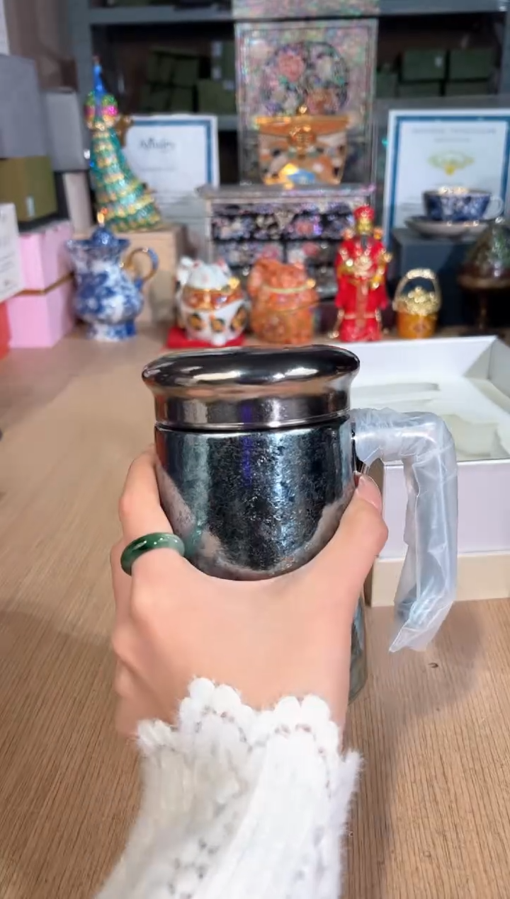 【闪购商品】杯158云动系列钛晶悦彩办公杯（蓝）