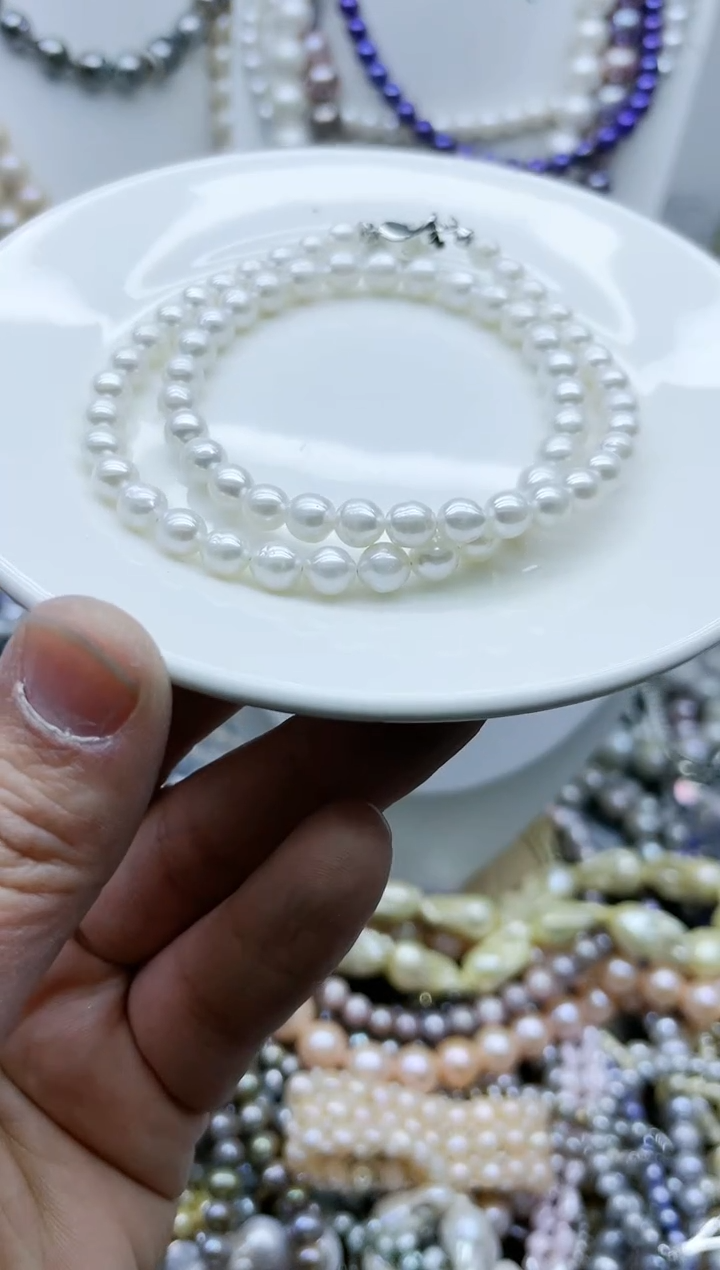 【闪购商品】淡水珍珠颈饰钛钢1