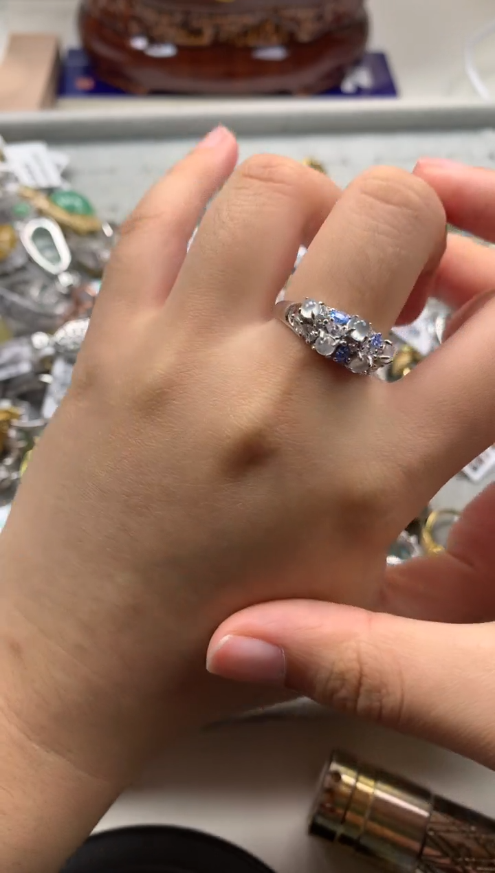 银S925镶嵌戒指翡翠11