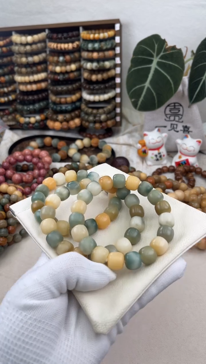 菩提根/象牙果手串a376卡13 干磨