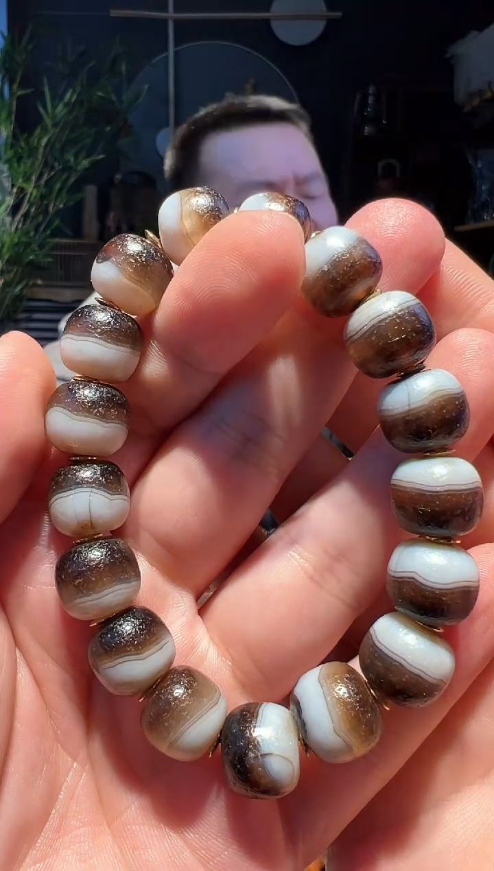 【闪购商品】玛瑙/玉髓手串未镶嵌药师串13左右