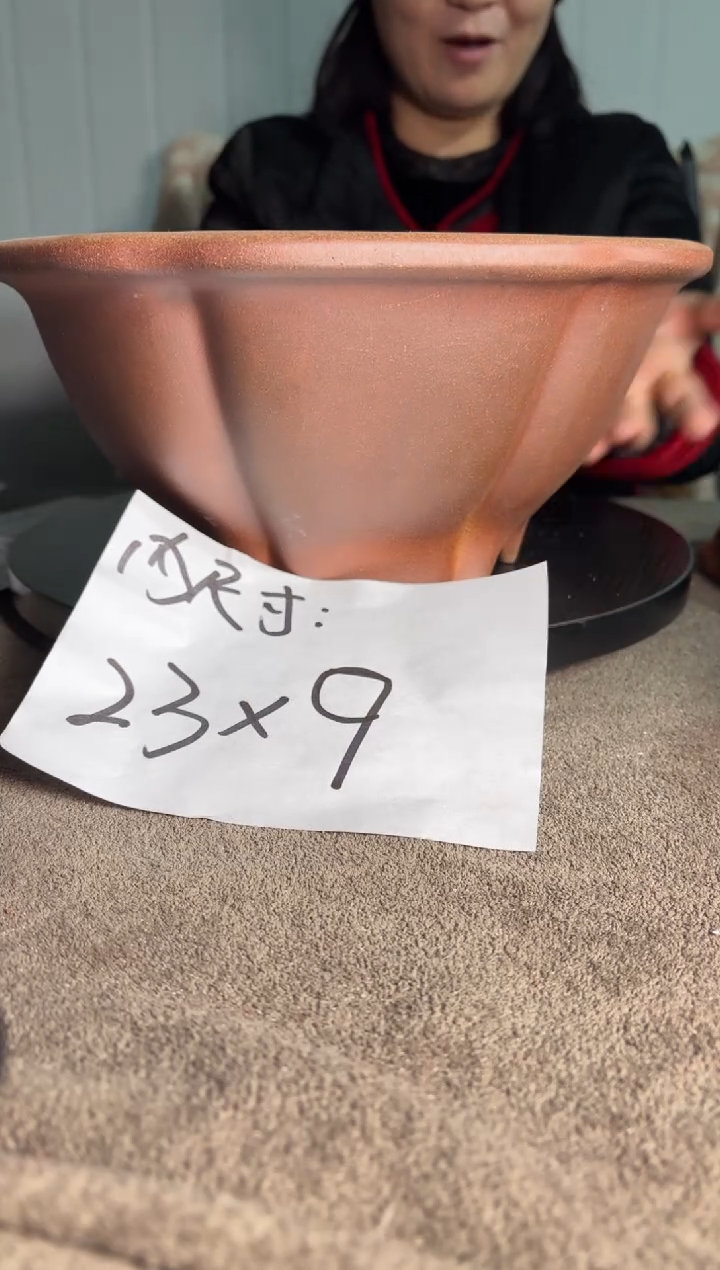 宜兴紫砂花盆小盆