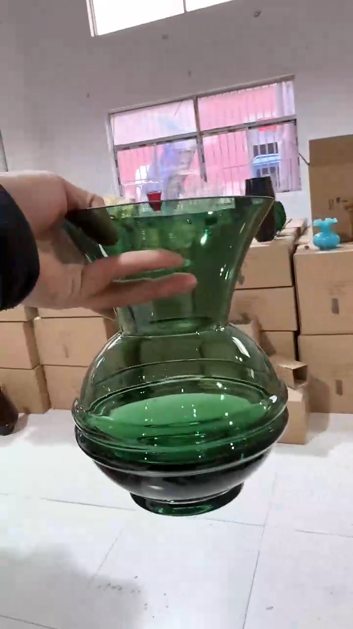 【闪购商品】玻璃绿色敞口