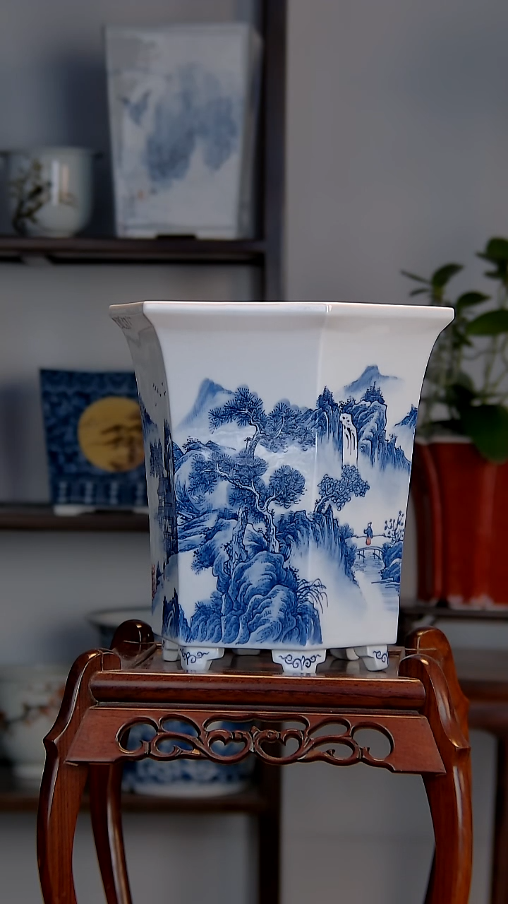 景德镇陶瓷手工花盆