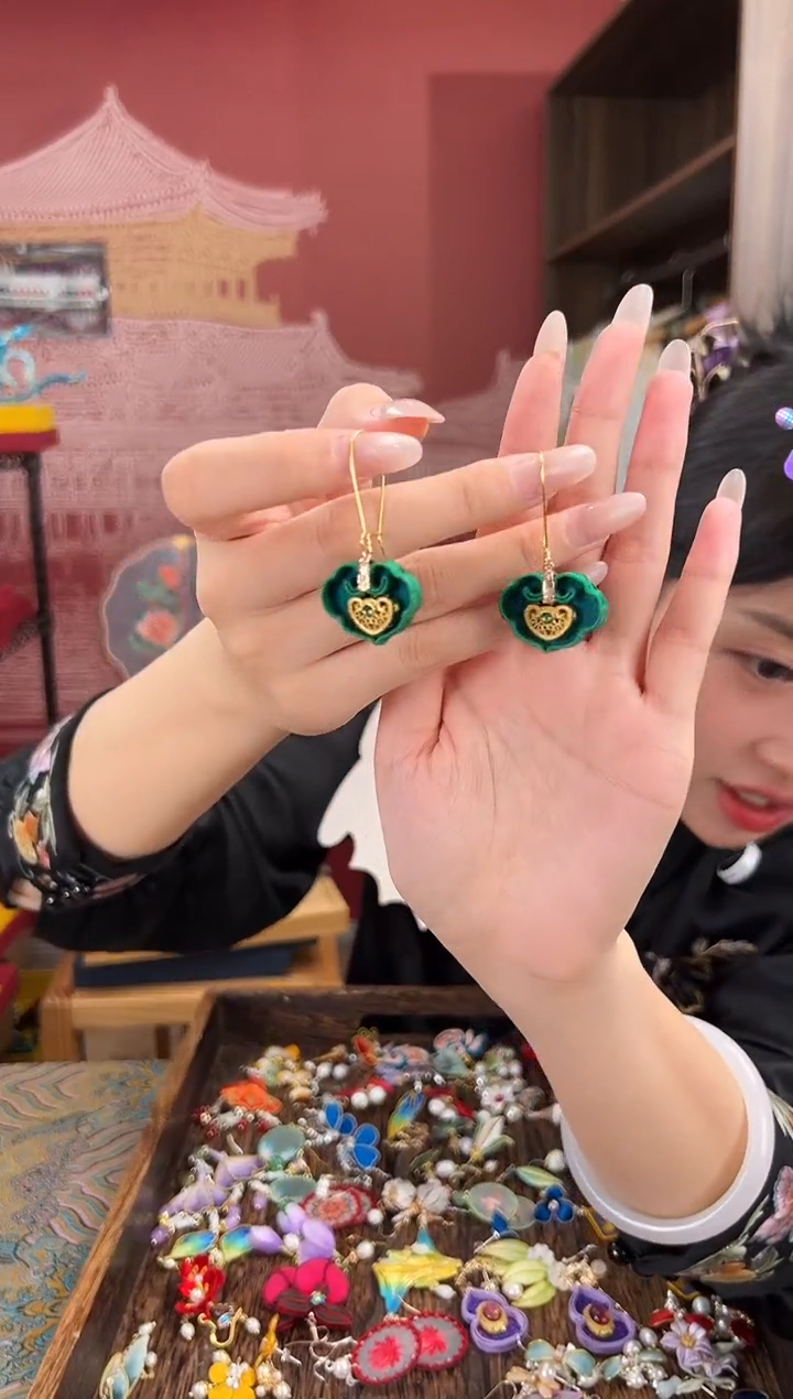 【闪购商品】刺绣苏绣世家非遗手工（耳环） 