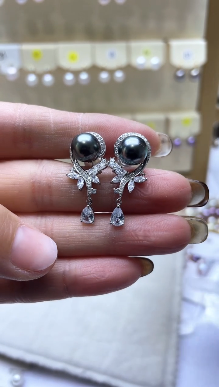 【闪购商品】海水珍珠耳饰银S925镶嵌2