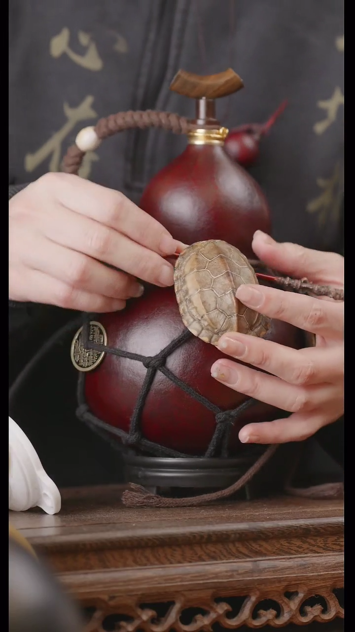 【闪购商品】339号精品天然大漆工艺防渗内胆酒葫芦~