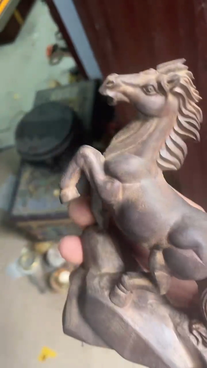 【闪购商品】香榧木木雕新年快乐 香木摆件