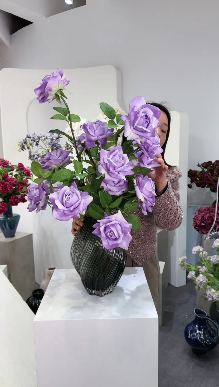 【闪购商品】藤8支梦璃紫玫瑰