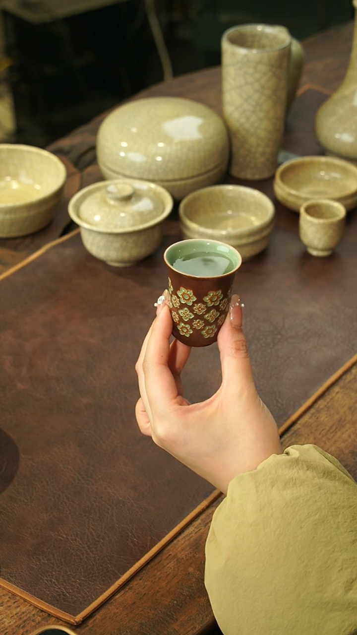 【闪购商品】瓷片李斌 宝相系列 双釉闻香杯