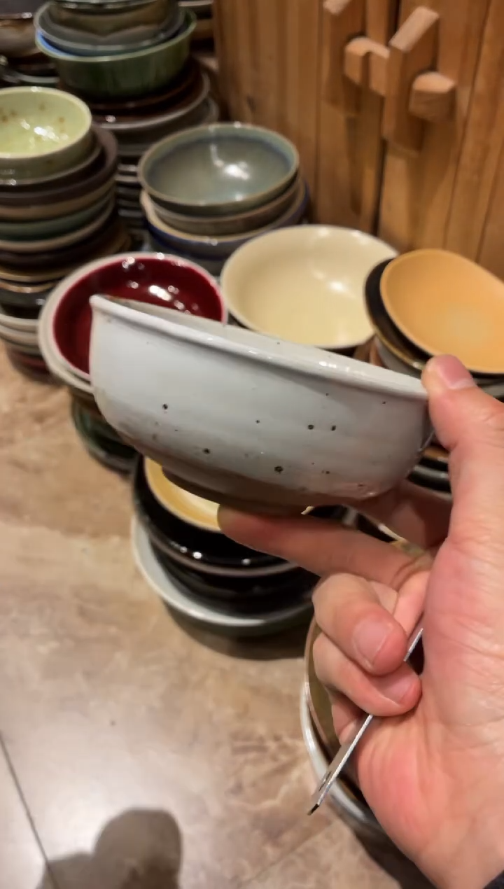 瓷-*子365白麻点小碗1个