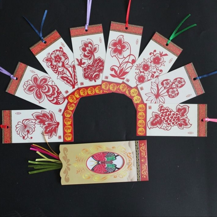 绝美手工剪纸书签上新中式元素传统工艺
