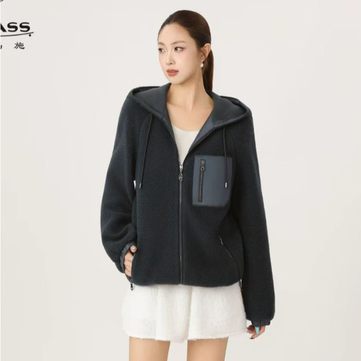 AMASS/阿玛施秋冬新款双面穿搭宽松百搭外套540086